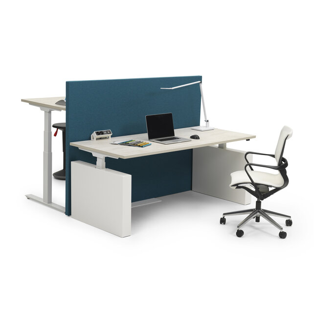 Zit sta bureau InMotion wit frame