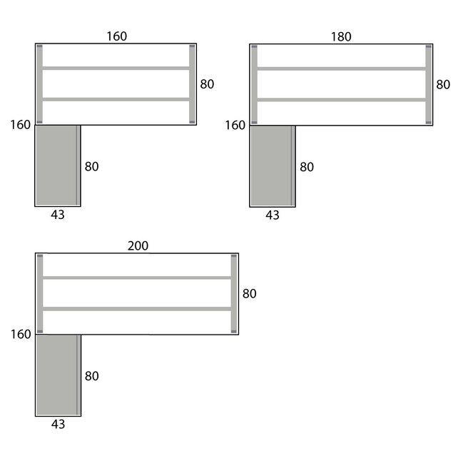 Hoekbureau PP Design Store zwart