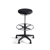 Werkkruk Tabouret stof hoog zwart