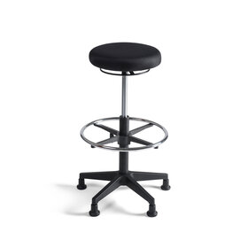 Werkkruk Tabouret stof hoog zwart
