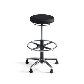 Werkkruk Tabouret stof hoog aluminium