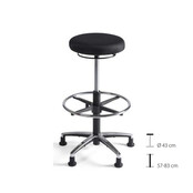 Werkkruk Tabouret stof hoog aluminium Werkkruk Tabouret stof hoog aluminium