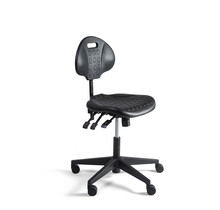 Werkstoel nylon laag zwart