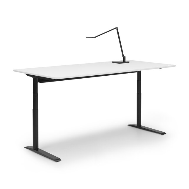 Zit sta bureau Invito zwart | Polar white