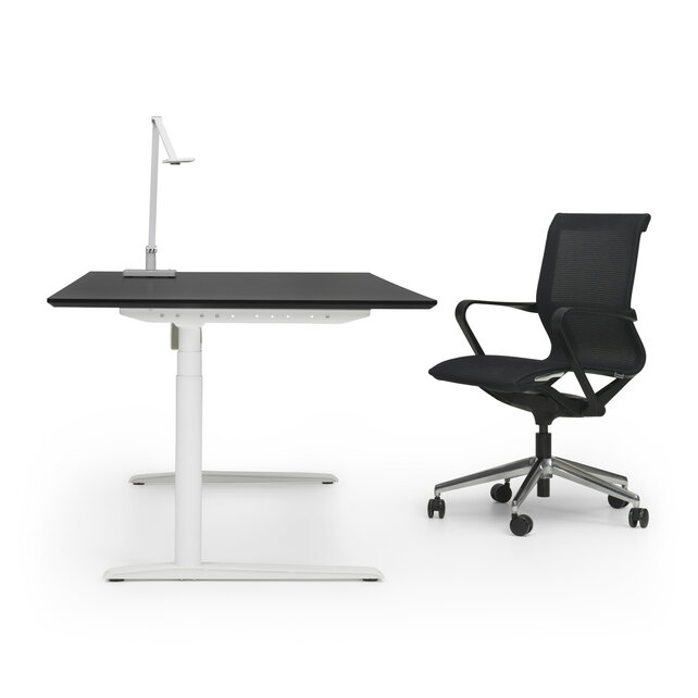 Zit sta bureau Invito wit | Jet black
