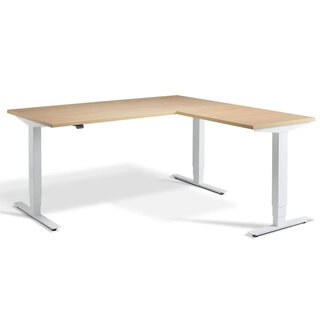 Zit sta hoekbureau Flow | wit frame