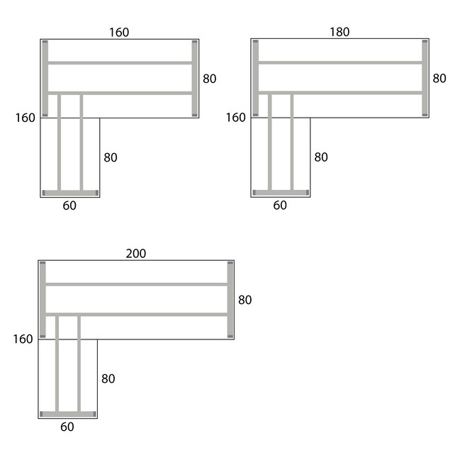 MY workplace zit sta hoekbureau Flow | wit frame -
