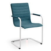 Vergaderstoel MY workplace 04 Design wit - petrol Vergaderstoel MY workplace 04 Design wit - petrol