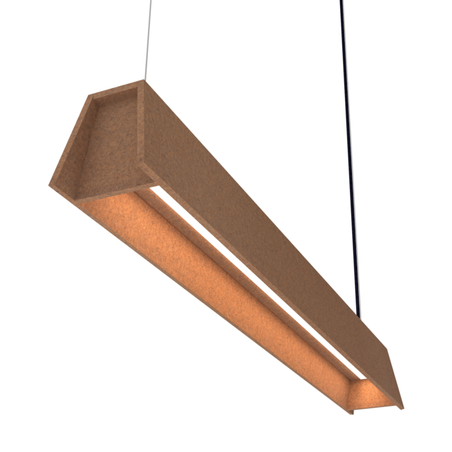 Mute akoestische hanglamp Copper