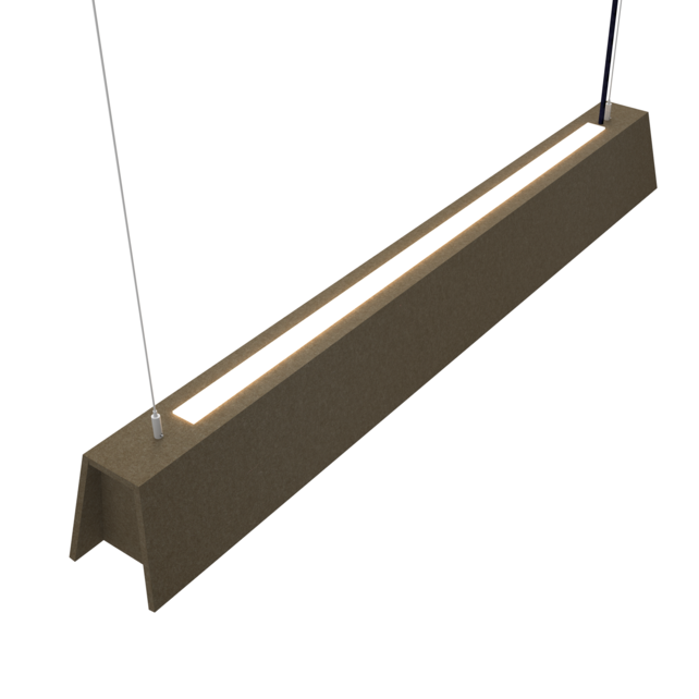 Mute akoestische hanglamp Dark Taupe
