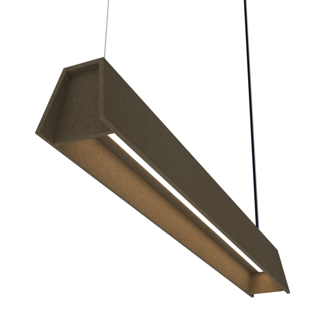 Mute akoestische hanglamp Dark Taupe