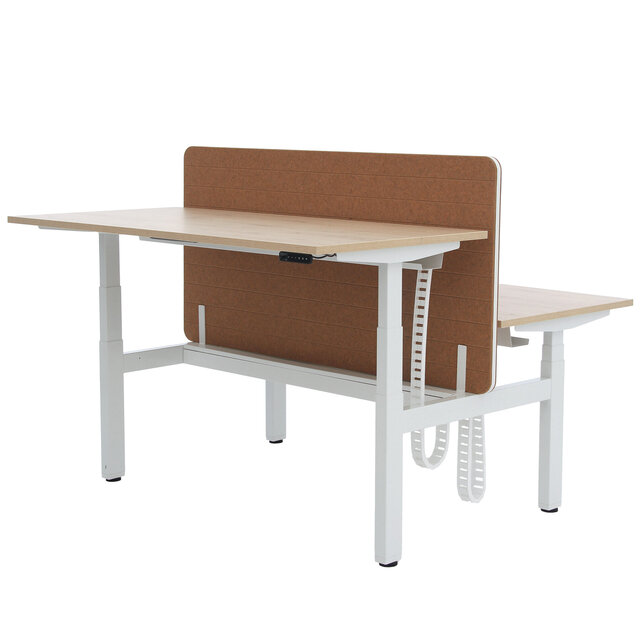 Duo zit sta bureau Flow Petfelt wit