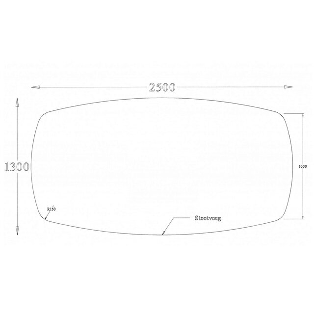 Vergadertafel LAB Deens ovaal