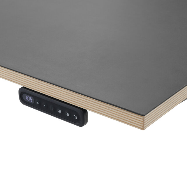 Zit sta bureau Flow | Alleen frame | Zwart / Wit