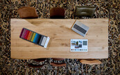Boomstamtafel op wielen Woodstock Boomstamtafel op wielen Woodstock