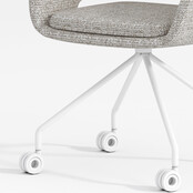 Vergaderstoel Deasc. Shell wit | linnen - Copy