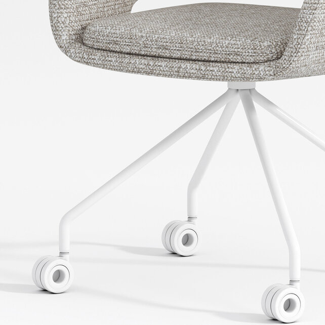 Vergaderstoel Deasc. Shell wit | linnen - Copy