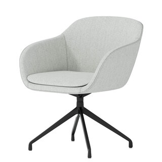Vergaderstoel Deasc. Shell zwart | linnen