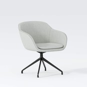 Vergaderstoel Deasc. Shell zwart | linnen