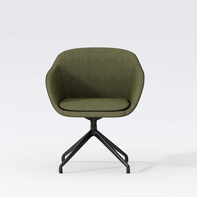 Vergaderstoel Deasc. Shell zwart | groen