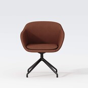 Vergaderstoel Deasc. Shell zwart | koper