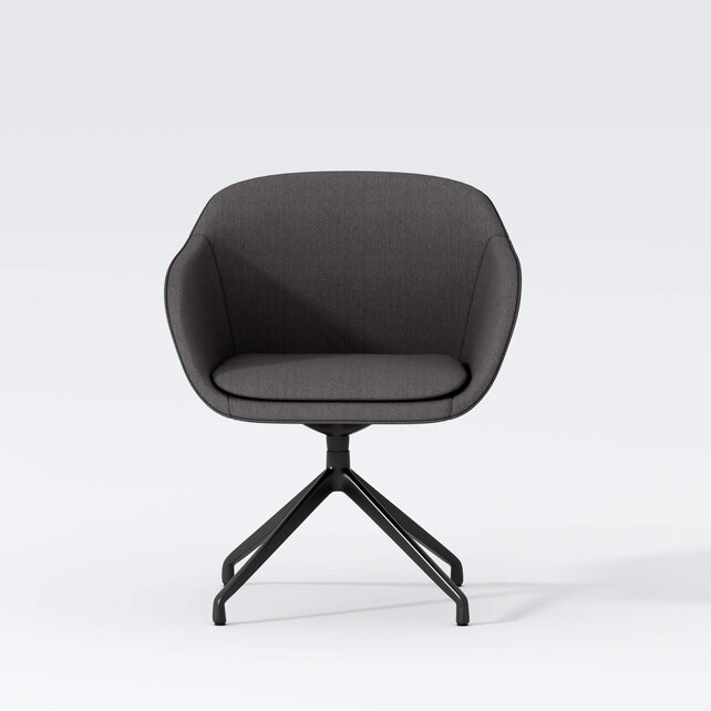 Vergaderstoel Deasc. Shell zwart | antraciet
