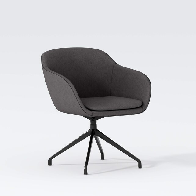 Vergaderstoel Deasc. Shell zwart | antraciet
