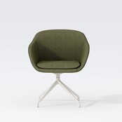 Vergaderstoel Deasc. Shell wit | groen