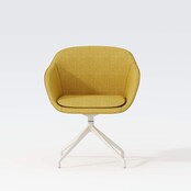 Vergaderstoel Deasc. Shell wit | geel Vergaderstoel Deasc. Shell wit | geel