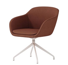 Vergaderstoel Deasc. Shell wit | koper