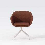 Vergaderstoel Deasc. Shell wit | koper