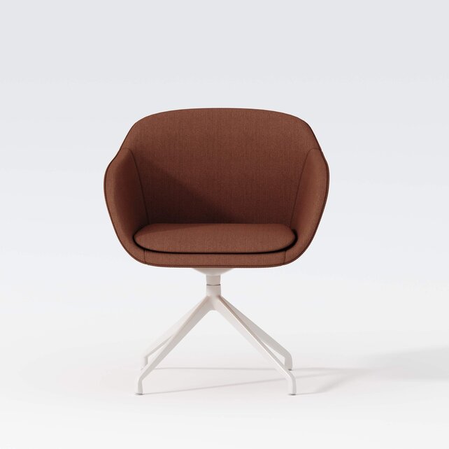 Vergaderstoel Deasc. Shell wit | koper