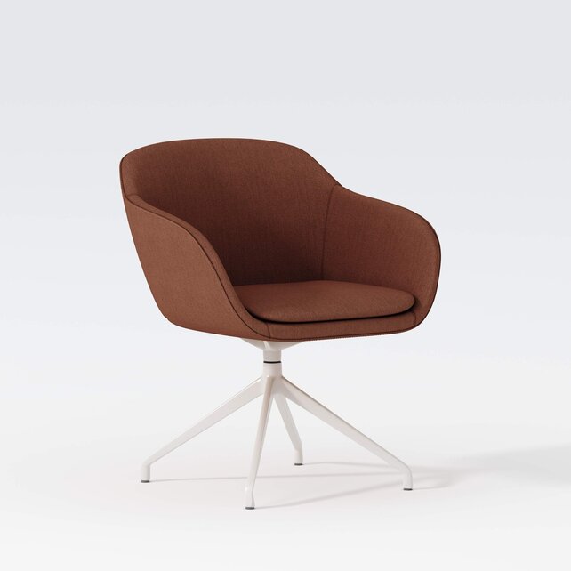 Vergaderstoel Deasc. Shell wit | koper