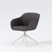 Vergaderstoel Deasc. Shell wit | antraciet