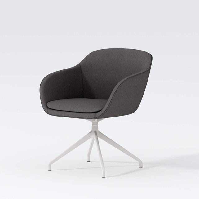 Vergaderstoel Deasc. Shell wit | antraciet