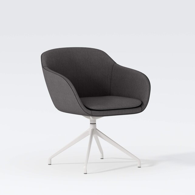 Vergaderstoel Deasc. Shell wit | antraciet