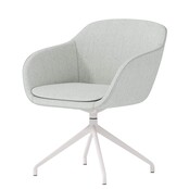 Vergaderstoel Deasc. Shell wit | linnen