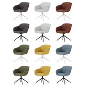 Vergaderstoel Deasc. Shell wit | linnen