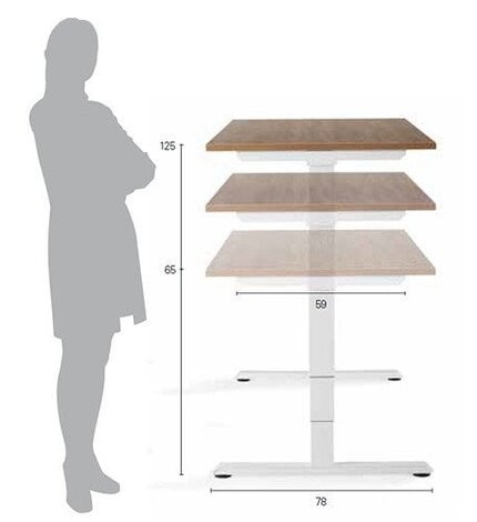 Een zit sta bureautafel voor de ideale werkplek