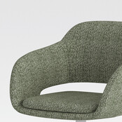 Verrijdbare vergaderstoel Club wit | groen