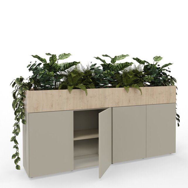 Deasc. Greenbox kast met plantenbak
