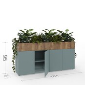 Deasc. Greenbox kast met plantenbak