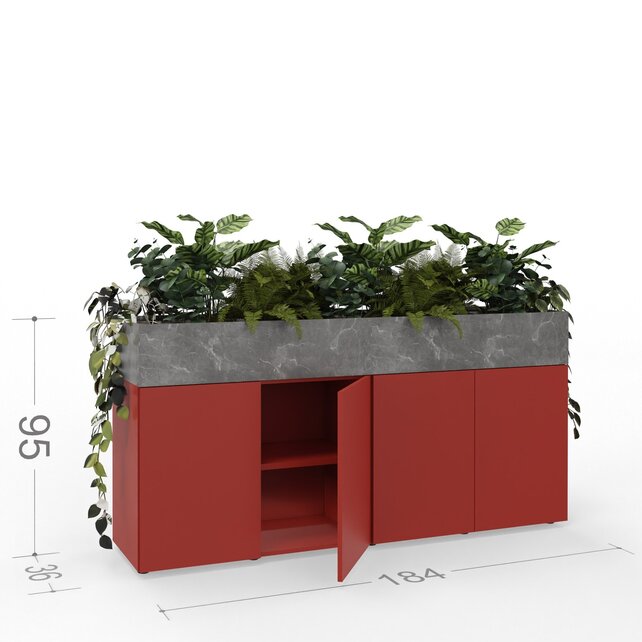 Deasc. Greenbox kast met plantenbak