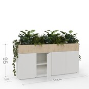 Deasc. Greenbox kast met plantenbak