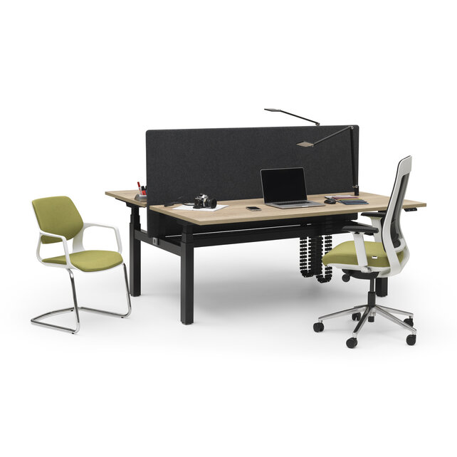 Duo zit sta bureau Flow zwart