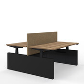 Duo zit-sta bureau Flow | zwart frame - Copy