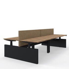 Duo zit-sta bureau Flow | zwart frame - Copy