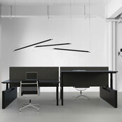Duo zit-sta bureau Flow | zwart frame - Copy