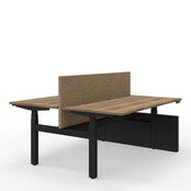 Duo zit-sta bureau Flow | zwart frame - Copy