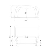 Akoestische bank Kas 2-persoons